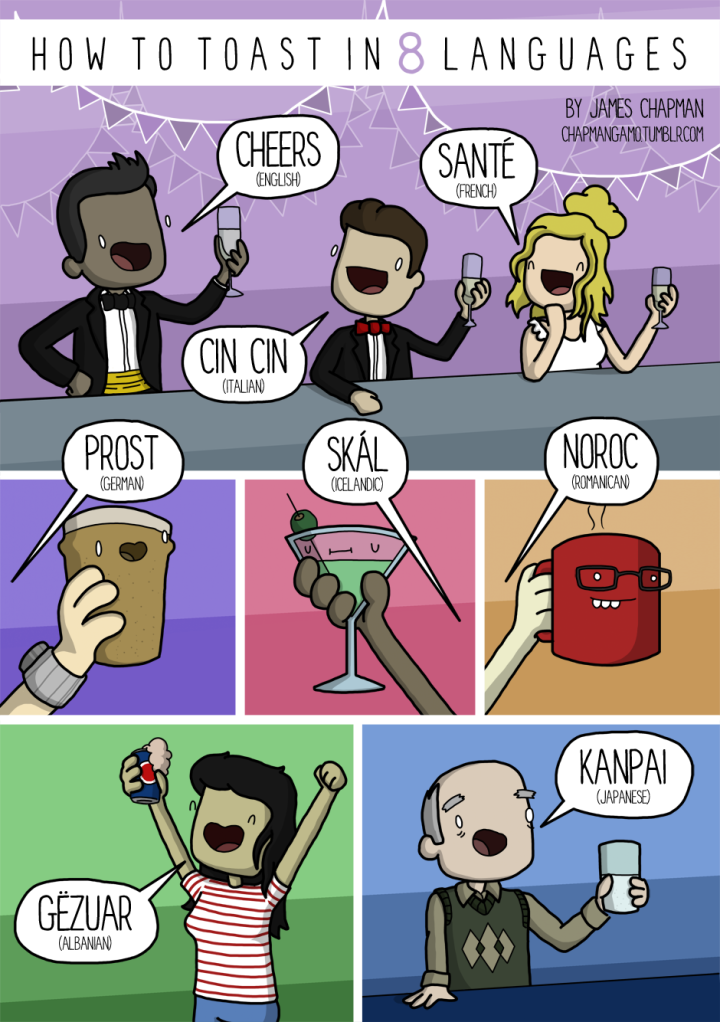 How to toast in 8 languages by James Chapman