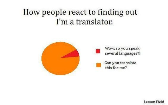 How people react to finding out I'm a translator