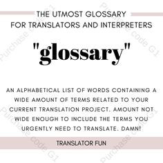 Glossary