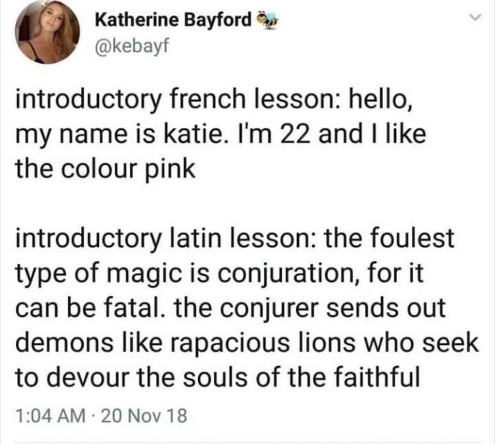 Latin lesson