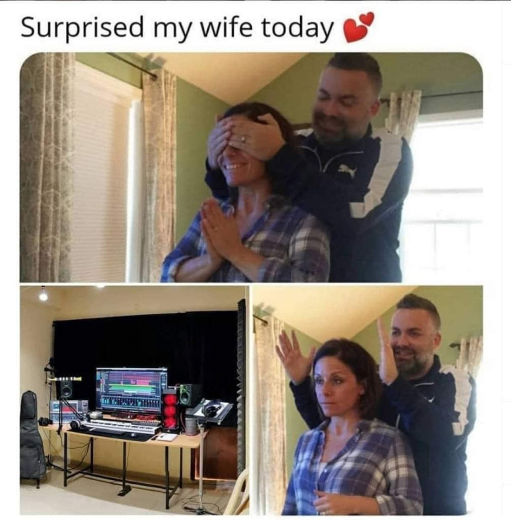 Surprised my wife today