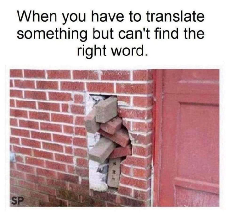When you have to translate something but can't find the right word