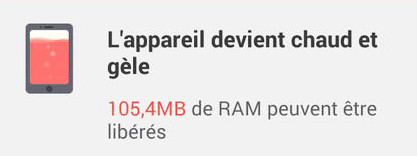 L'appareil devient chaud et gèle