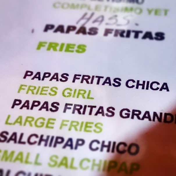 Papas fritas chica / Fries girl
