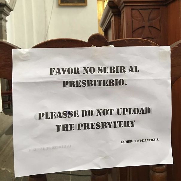Favor no subir al presbiterio / Pleasse do not upload the presbytery
