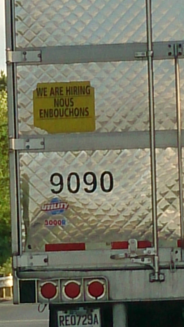 We are hiring / Nous enbouchons