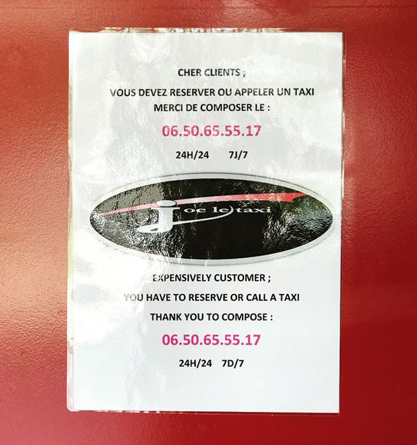 Cher clients / Expensively customer