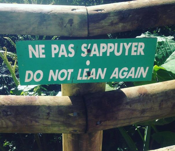 Ne pas s'appuyer / Do not lean again